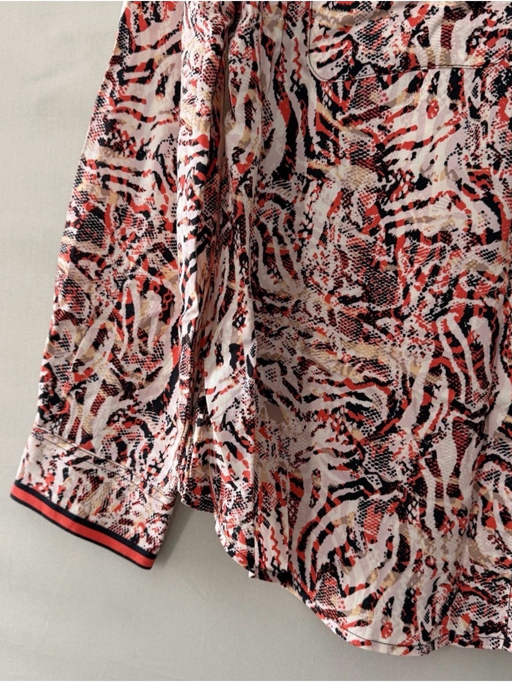Liverpool Multicolor Abstract Print Button-Up Blouse - Picture 4 of 8